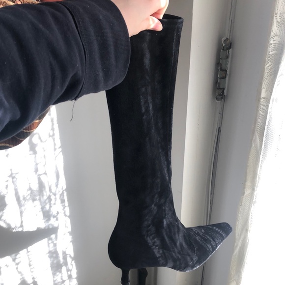 Stuart Weitzman black suede knee high boots - Picture 4 of 6